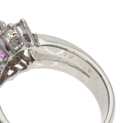 2.17ct Pink sapphire Ring Platinum PT900  11g　Ladies