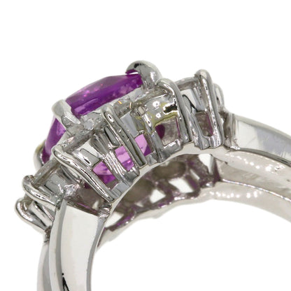 2.17ct Pink sapphire Ring Platinum PT900  11g　Ladies