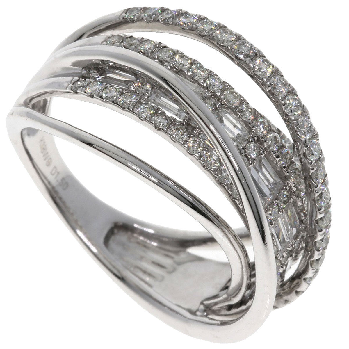 1.5ct Diamond Ring K18 White Gold  6.7g　Ladies