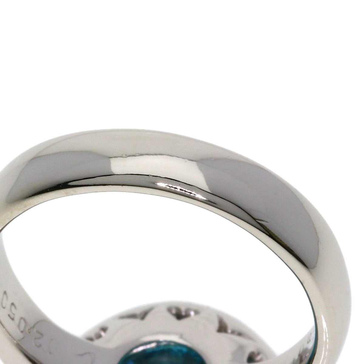 12.05ct Blue zircon Diamond Ring Platinum PT900  14.89g　Ladies