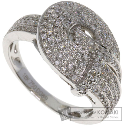 0.89ct Diamond Ring K18 White Gold  4.96g　Ladies