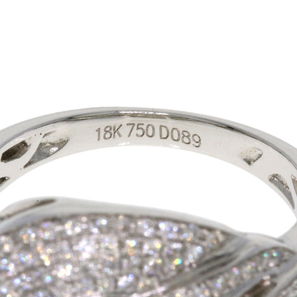 0.89ct Diamond Ring K18 White Gold  4.96g　Ladies