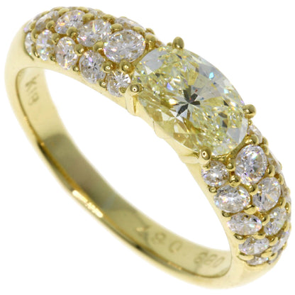 0.83ct Diamond Ring K18 Yellow Gold  3.7g　Ladies