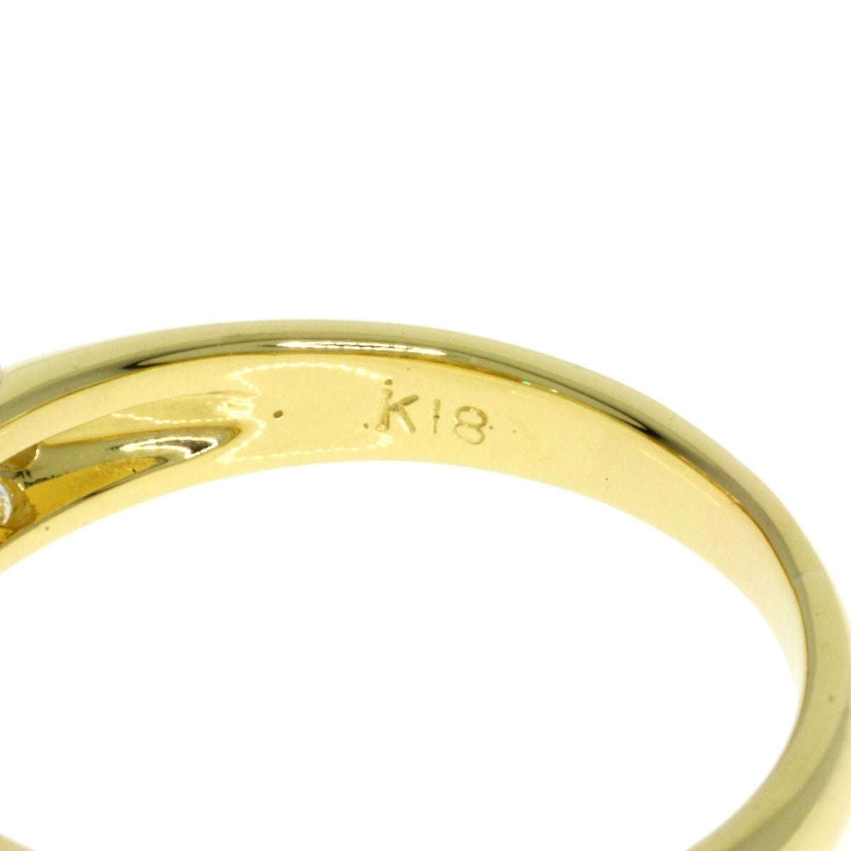 0.83ct Diamond Ring K18 Yellow Gold  3.7g　Ladies