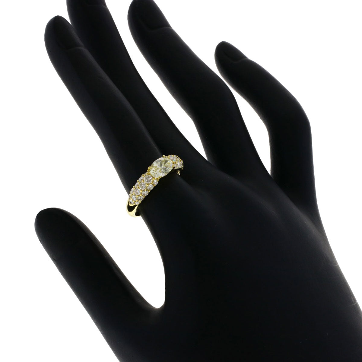 0.83ct Diamond Ring K18 Yellow Gold  3.7g　Ladies