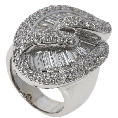 4.32ct Diamond Ring K18 White Gold  19.3g　Ladies