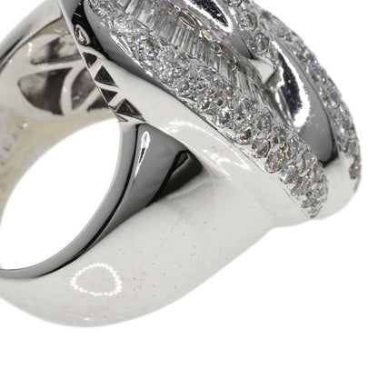 4.32ct Diamond Ring K18 White Gold  19.3g　Ladies
