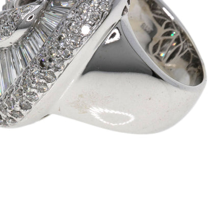4.32ct Diamond Ring K18 White Gold  19.3g　Ladies