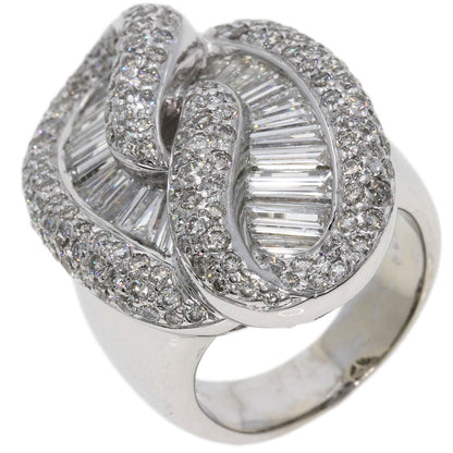 4.32ct Diamond Ring K18 White Gold  19.3g　Ladies