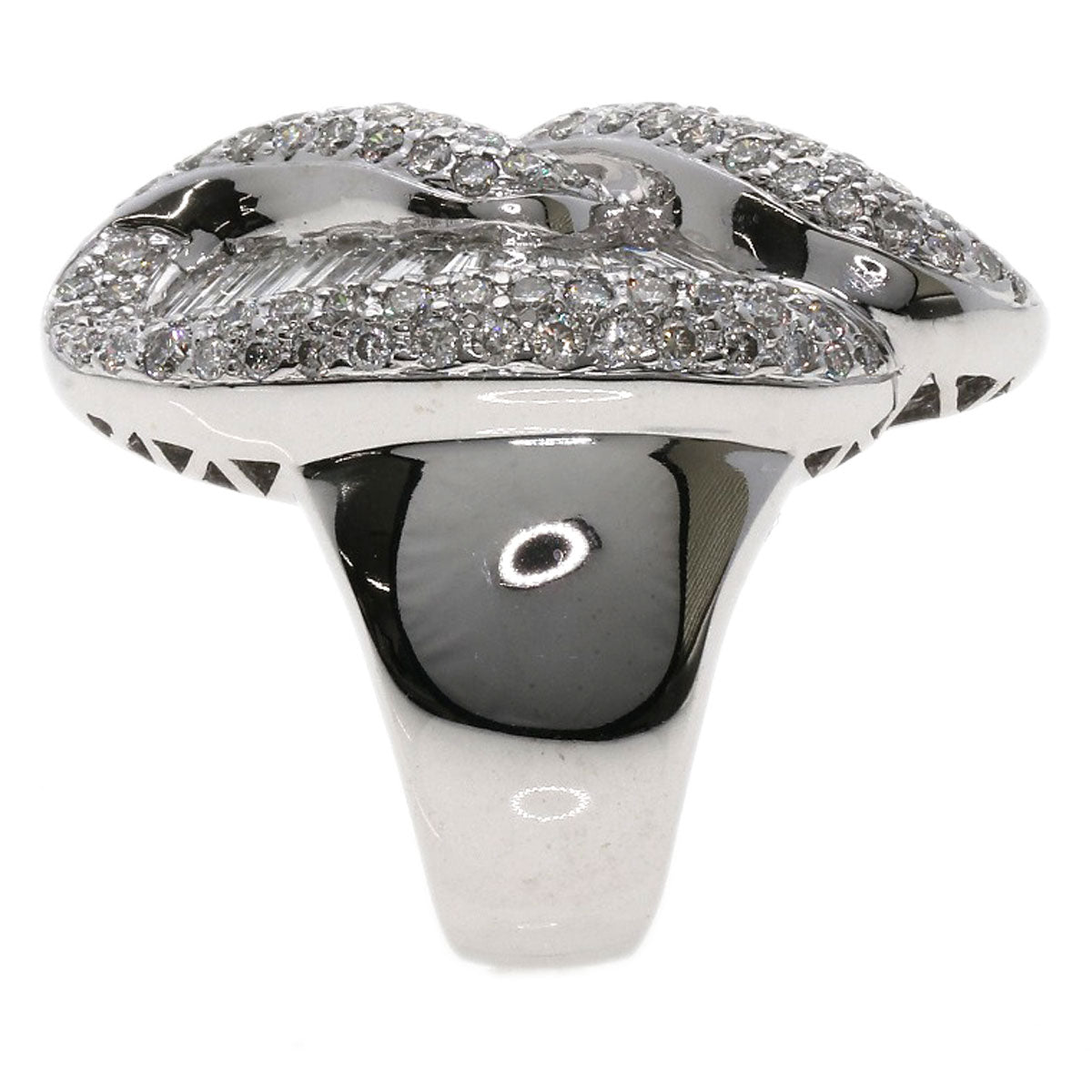 4.32ct Diamond Ring K18 White Gold  19.3g　Ladies