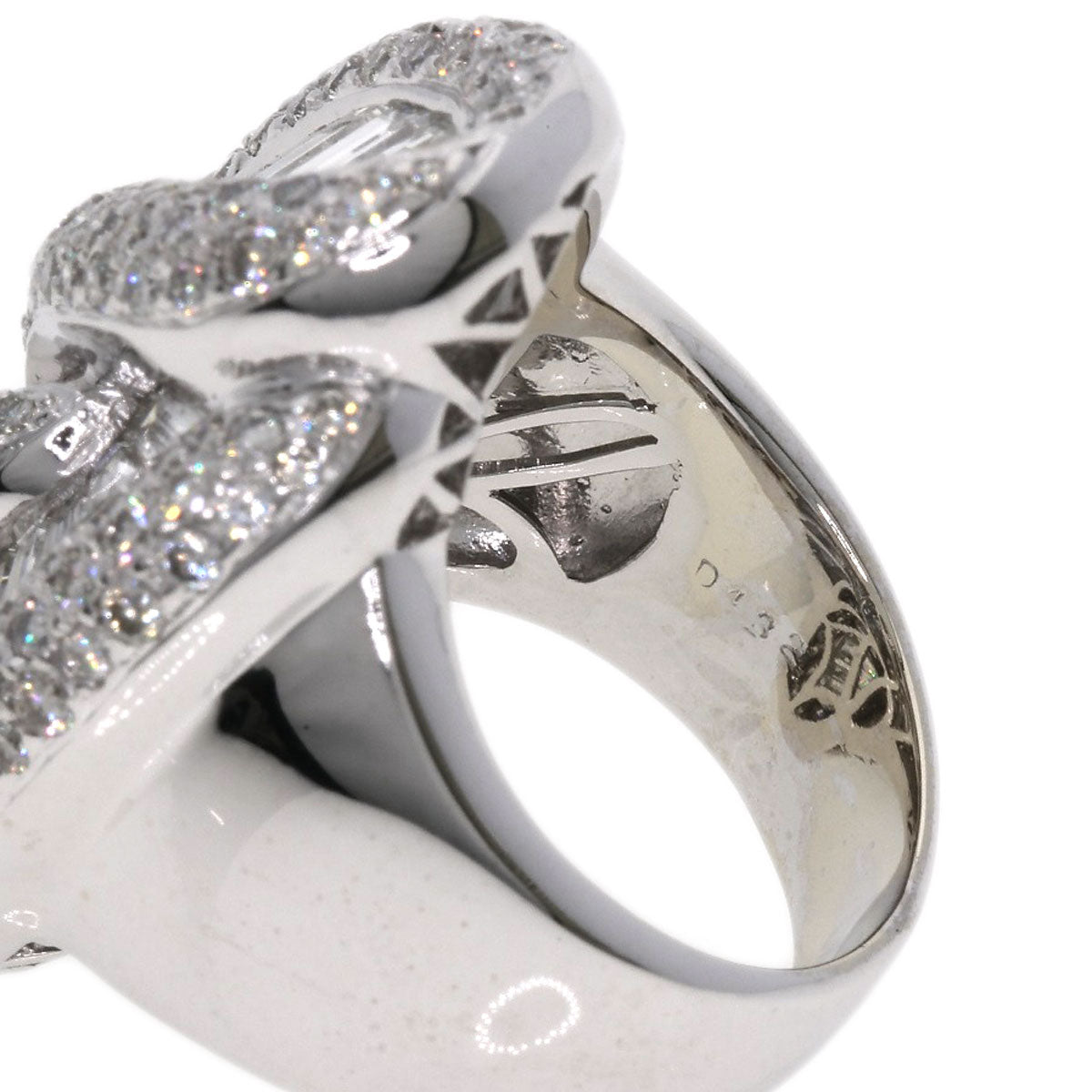 4.32ct Diamond Ring K18 White Gold  19.3g　Ladies
