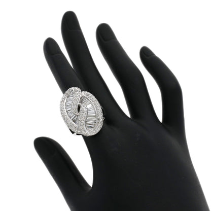4.32ct Diamond Ring K18 White Gold  19.3g　Ladies
