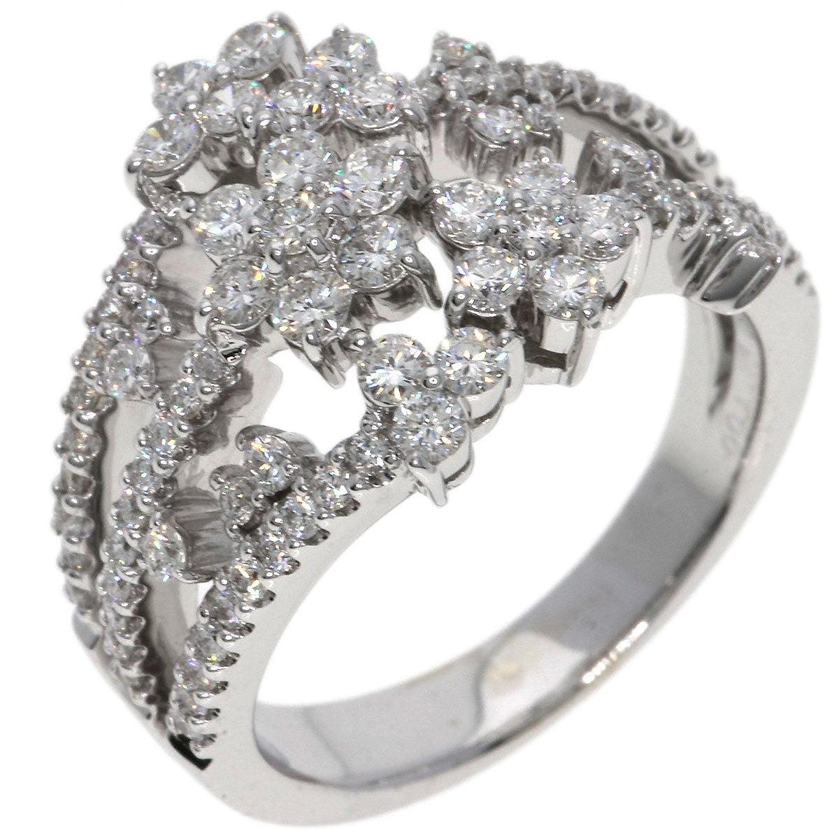 1ct Diamond Ring K18 White Gold 7.2g　Ladies
