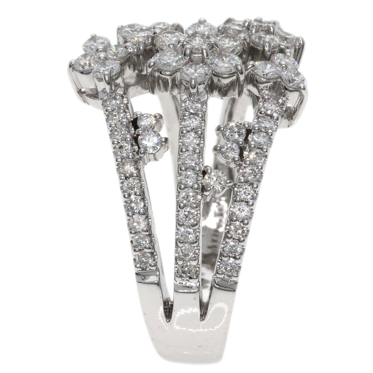 1ct Diamond Ring K18 White Gold 7.2g　Ladies