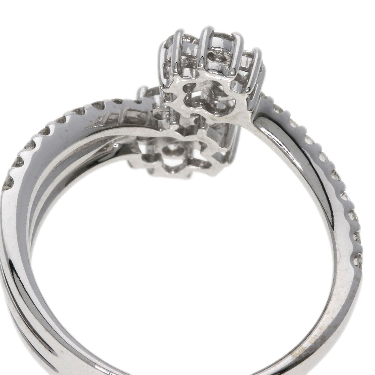 0.76ct Diamond Ring K18 White Gold  3.8g　Ladies