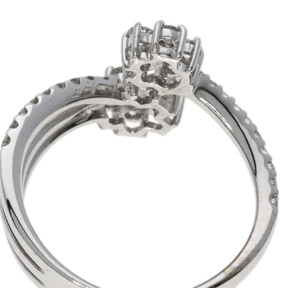 0.76ct Diamond Ring K18 White Gold  3.8g　Ladies