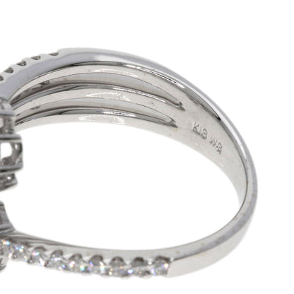 0.76ct Diamond Ring K18 White Gold  3.8g　Ladies