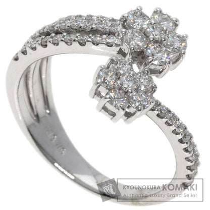 0.76ct Diamond Ring K18 White Gold  3.8g　Ladies