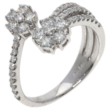 0.76ct Diamond Ring K18 White Gold  3.8g　Ladies