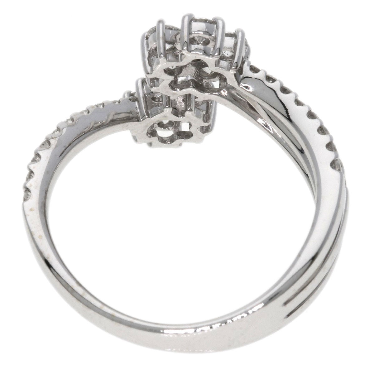 0.76ct Diamond Ring K18 White Gold  3.8g　Ladies