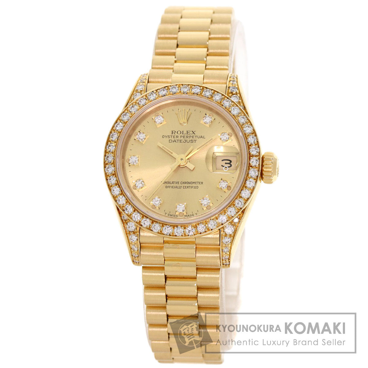 ROLEX Datejust 10P Bezel Diamond Watches 69158G K18 Yellow Gold/18K Yellow Gold Ladies