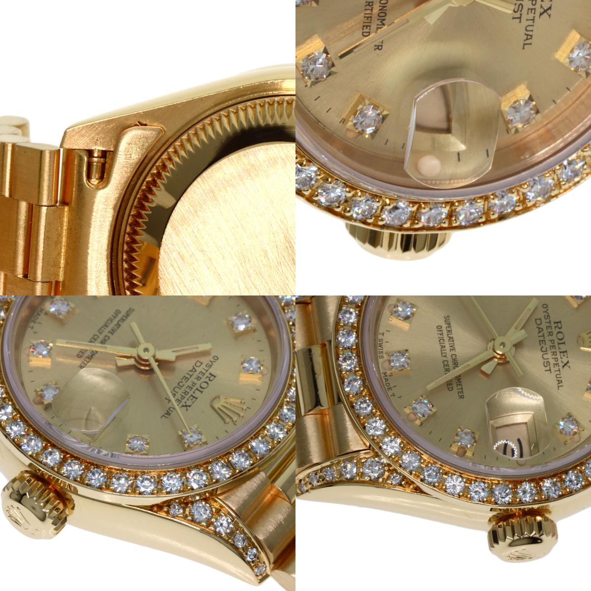 ROLEX Datejust 10P Bezel Diamond Watches 69158G K18 Yellow Gold/18K Yellow Gold Ladies