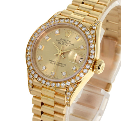 ROLEX Datejust 10P Bezel Diamond Watches 69158G K18 Yellow Gold/18K Yellow Gold Ladies