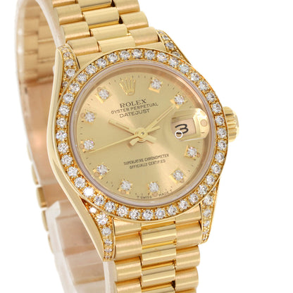 ROLEX Datejust 10P Bezel Diamond Watches 69158G K18 Yellow Gold/18K Yellow Gold Ladies