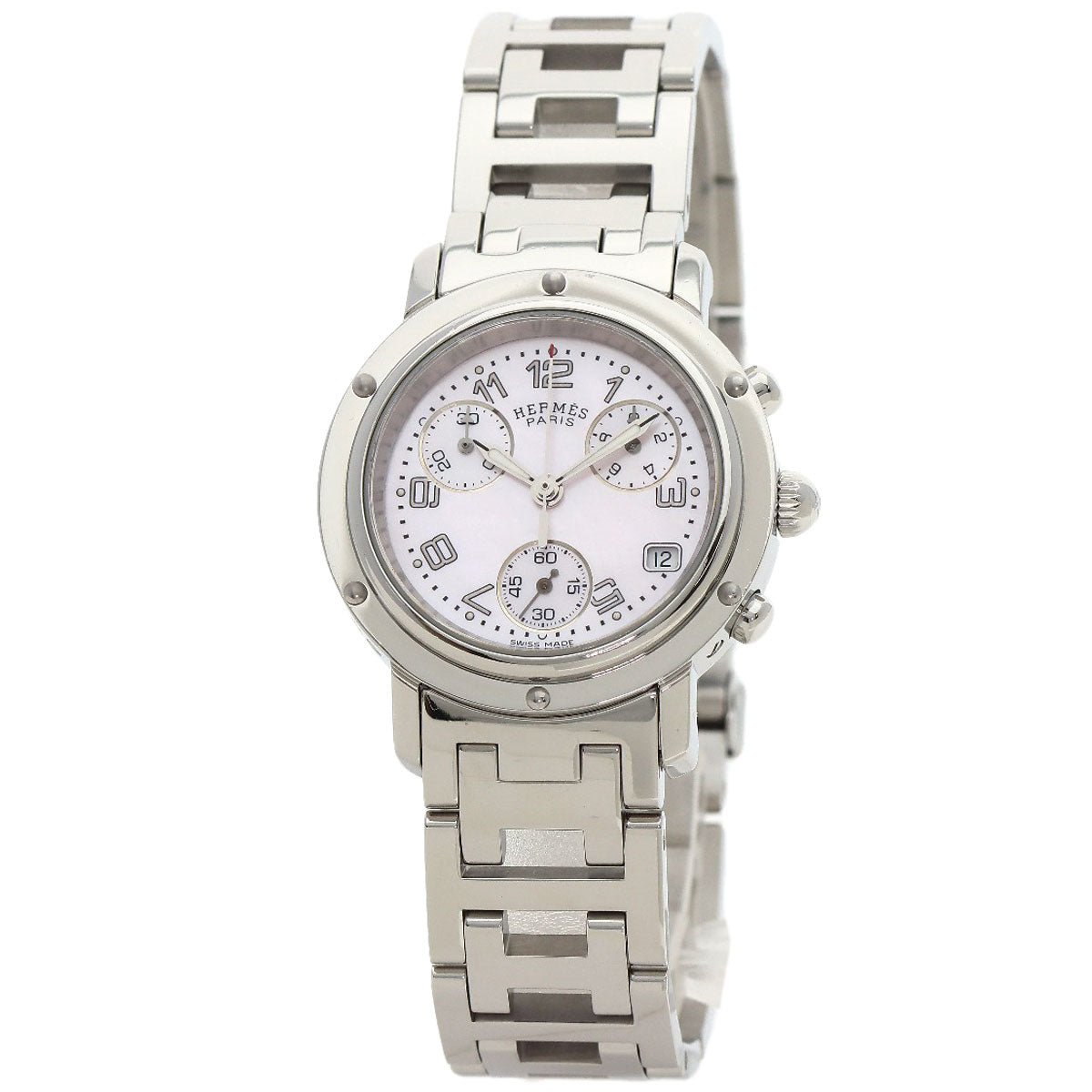 HERMES Clipper Chronograph Watches CL1.310 Stainless Steel/Stainless Steel Ladies