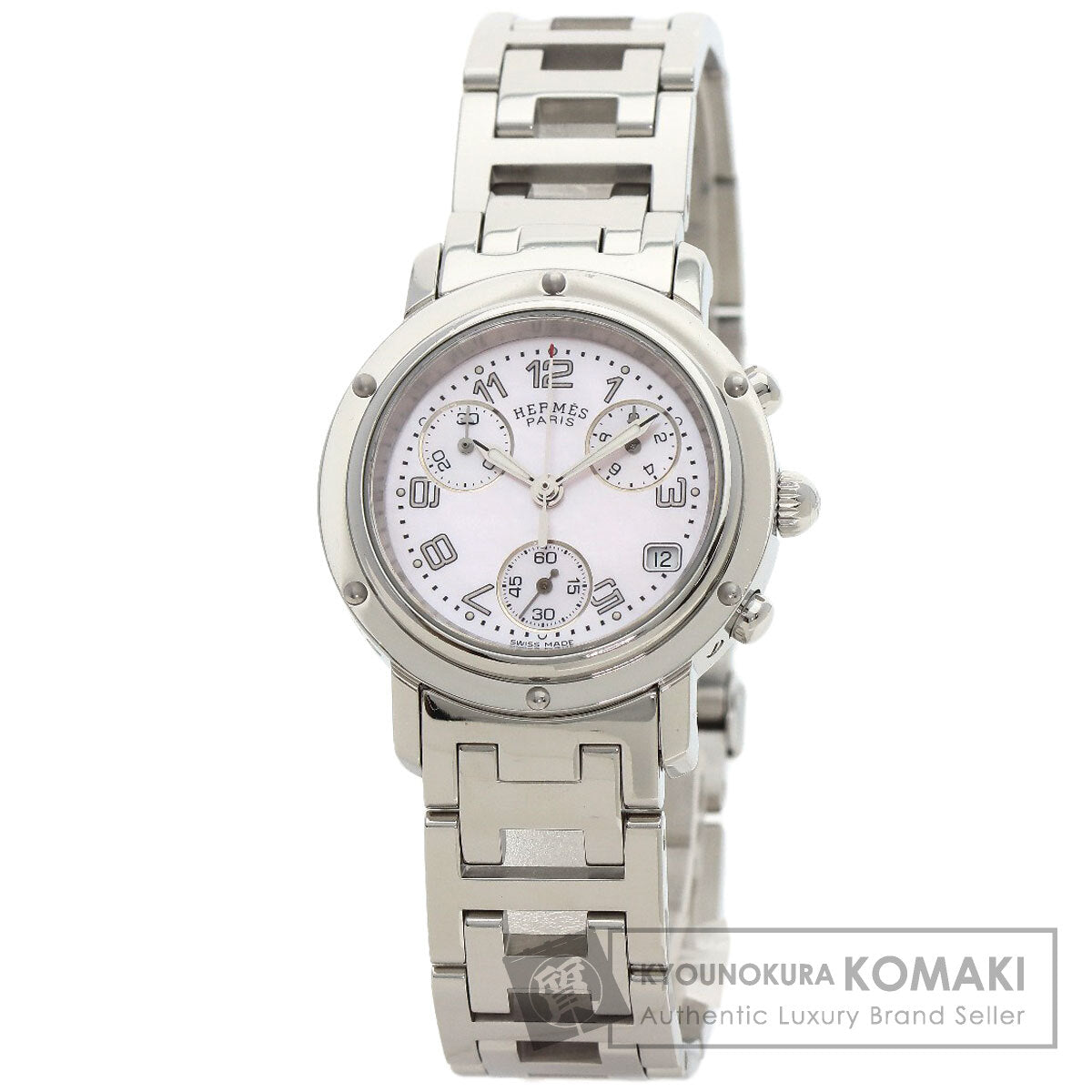 HERMES Clipper Chronograph Watches CL1.310 Stainless Steel/Stainless Steel Ladies