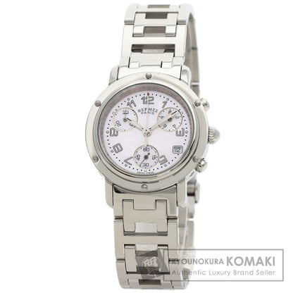 HERMES Clipper Chronograph Watches CL1.310 Stainless Steel/Stainless Steel Ladies