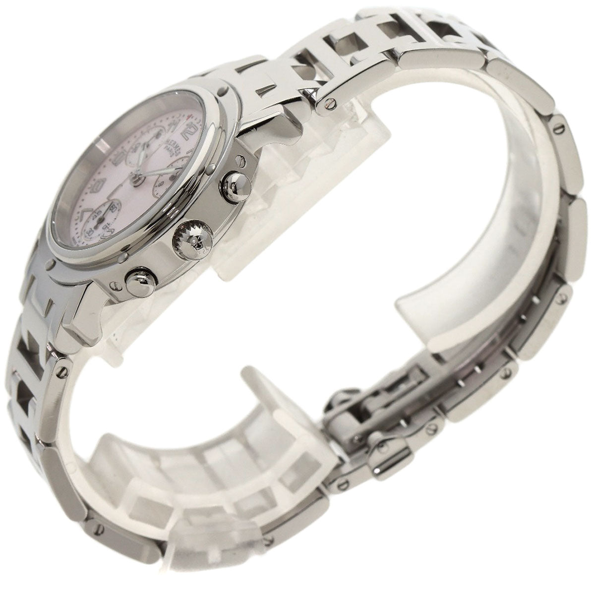 HERMES Clipper Chronograph Watches CL1.310 Stainless Steel/Stainless Steel Ladies