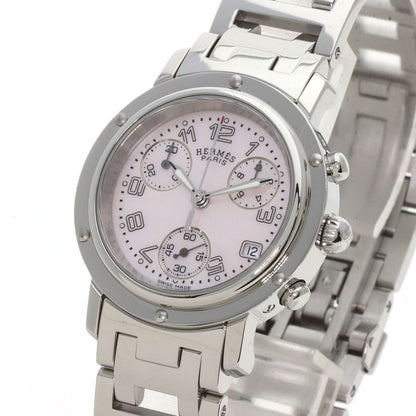 HERMES Clipper Chronograph Watches CL1.310 Stainless Steel/Stainless Steel Ladies
