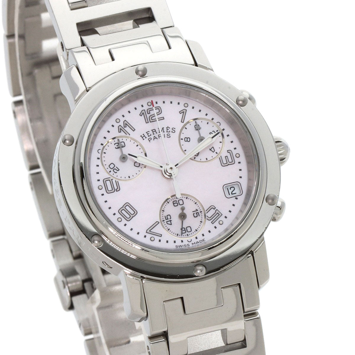 HERMES Clipper Chronograph Watches CL1.310 Stainless Steel/Stainless Steel Ladies