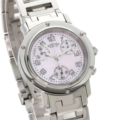 HERMES Clipper Chronograph Watches CL1.310 Stainless Steel/Stainless Steel Ladies