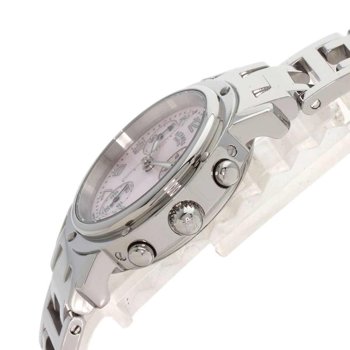 HERMES Clipper Chronograph Watches CL1.310 Stainless Steel/Stainless Steel Ladies