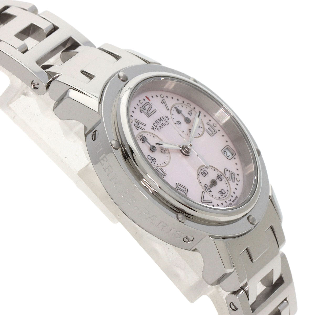 HERMES Clipper Chronograph Watches CL1.310 Stainless Steel/Stainless Steel Ladies