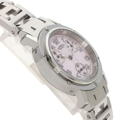 HERMES Clipper Chronograph Watches CL1.310 Stainless Steel/Stainless Steel Ladies