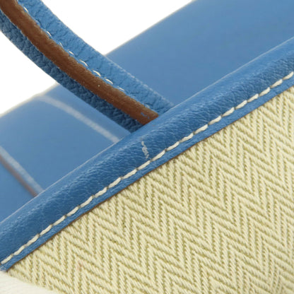 HERMES Garden Party PM Blue Series SilverHardware Tote Bag Negonda Ladies [Used]