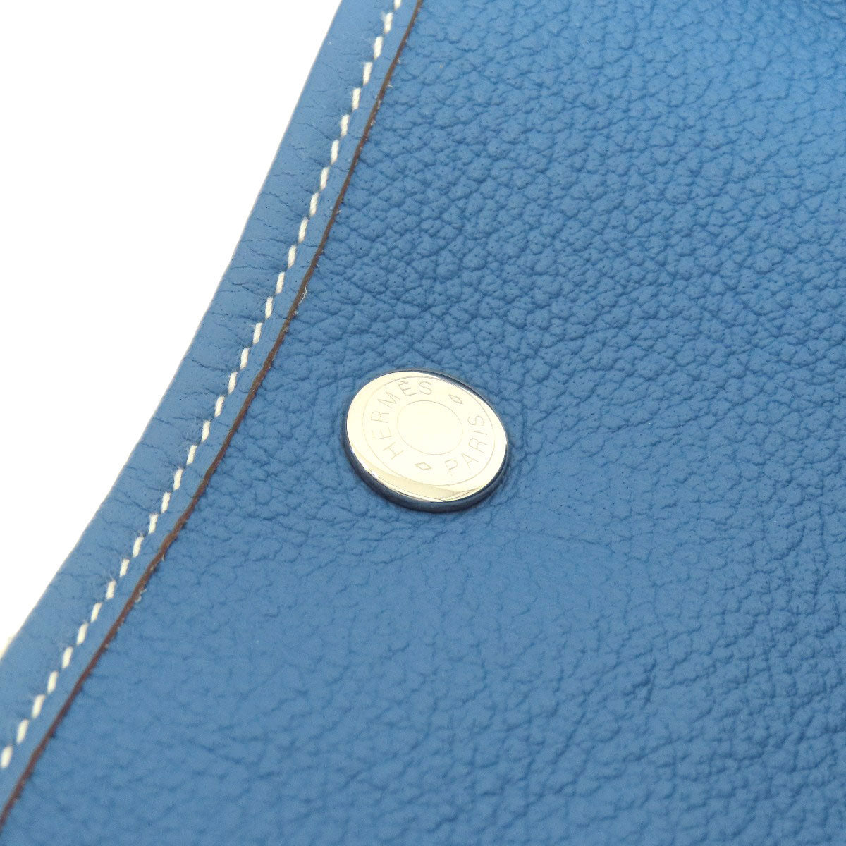 HERMES Garden Party PM Blue Series SilverHardware Tote Bag Negonda Ladies [Used]