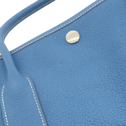 HERMES Garden Party PM Blue Series SilverHardware Tote Bag Negonda Ladies [Used]