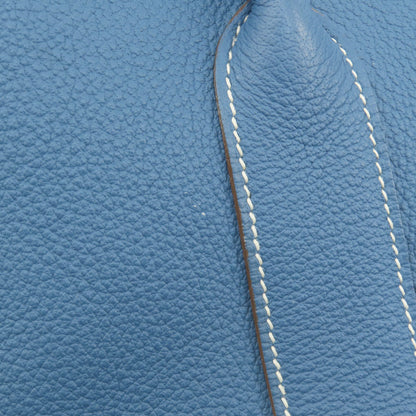 HERMES Garden Party PM Blue Series SilverHardware Tote Bag Negonda Ladies [Used]