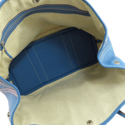 HERMES Garden Party PM Blue Series SilverHardware Tote Bag Negonda Ladies [Used]