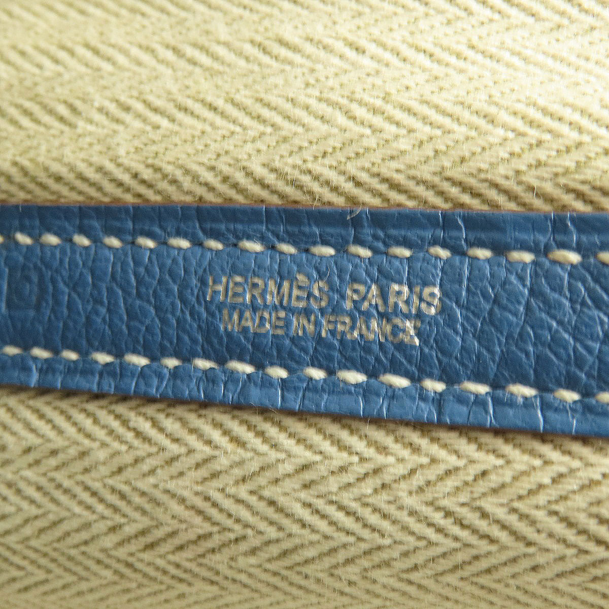 HERMES Garden Party PM Blue Series SilverHardware Tote Bag Negonda Ladies [Used]