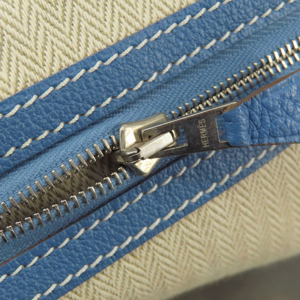 HERMES Garden Party PM Blue Series SilverHardware Tote Bag Negonda Ladies [Used]