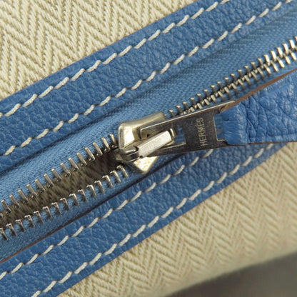 HERMES Garden Party PM Blue Series SilverHardware Tote Bag Negonda Ladies [Used]