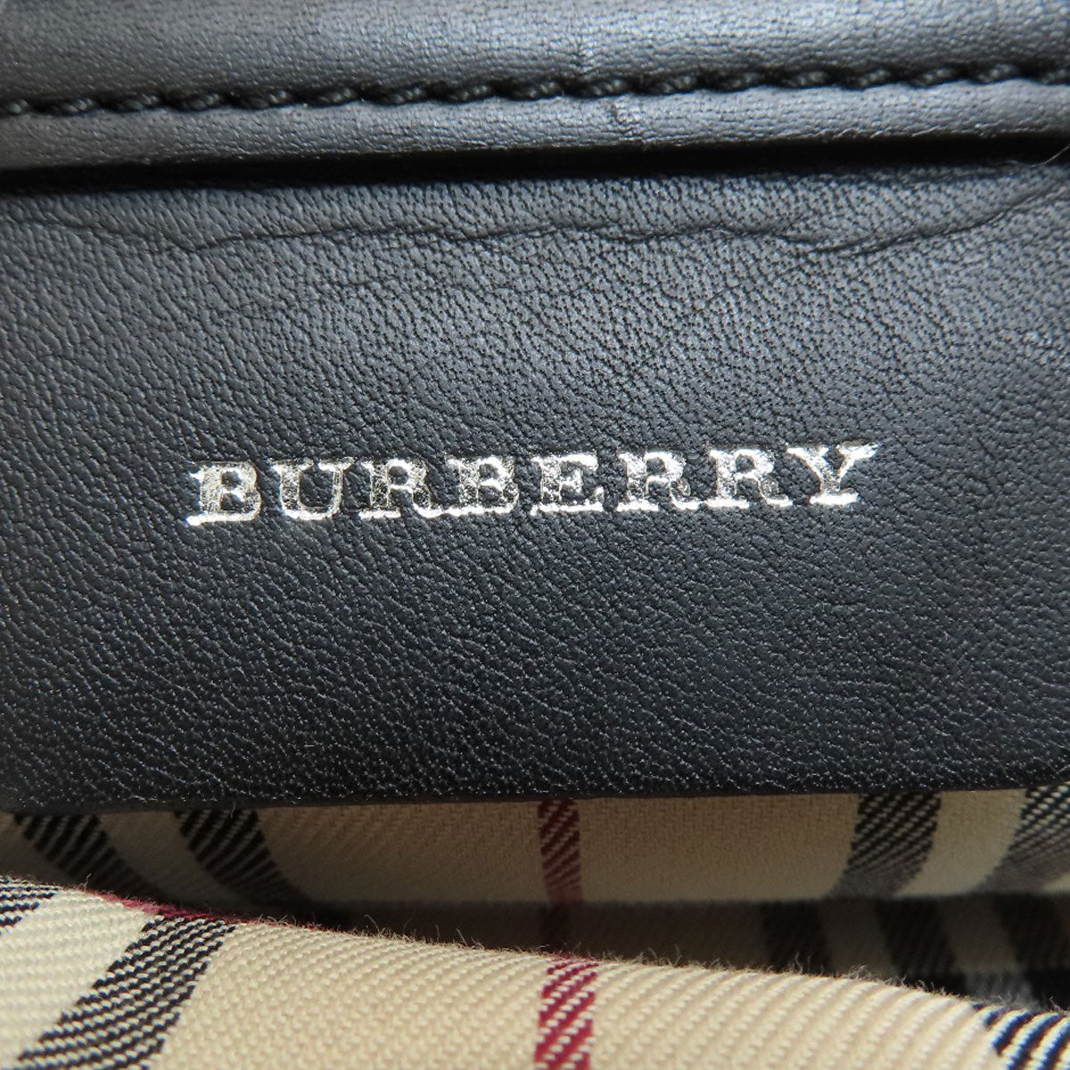 BURBERRY   Handbag logo Leather Ladies