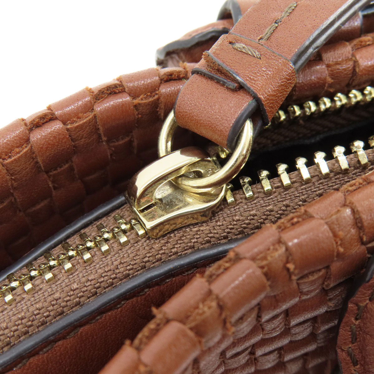 Cole Haan Woven Bag Tote Bag Leather Ladies [Used]