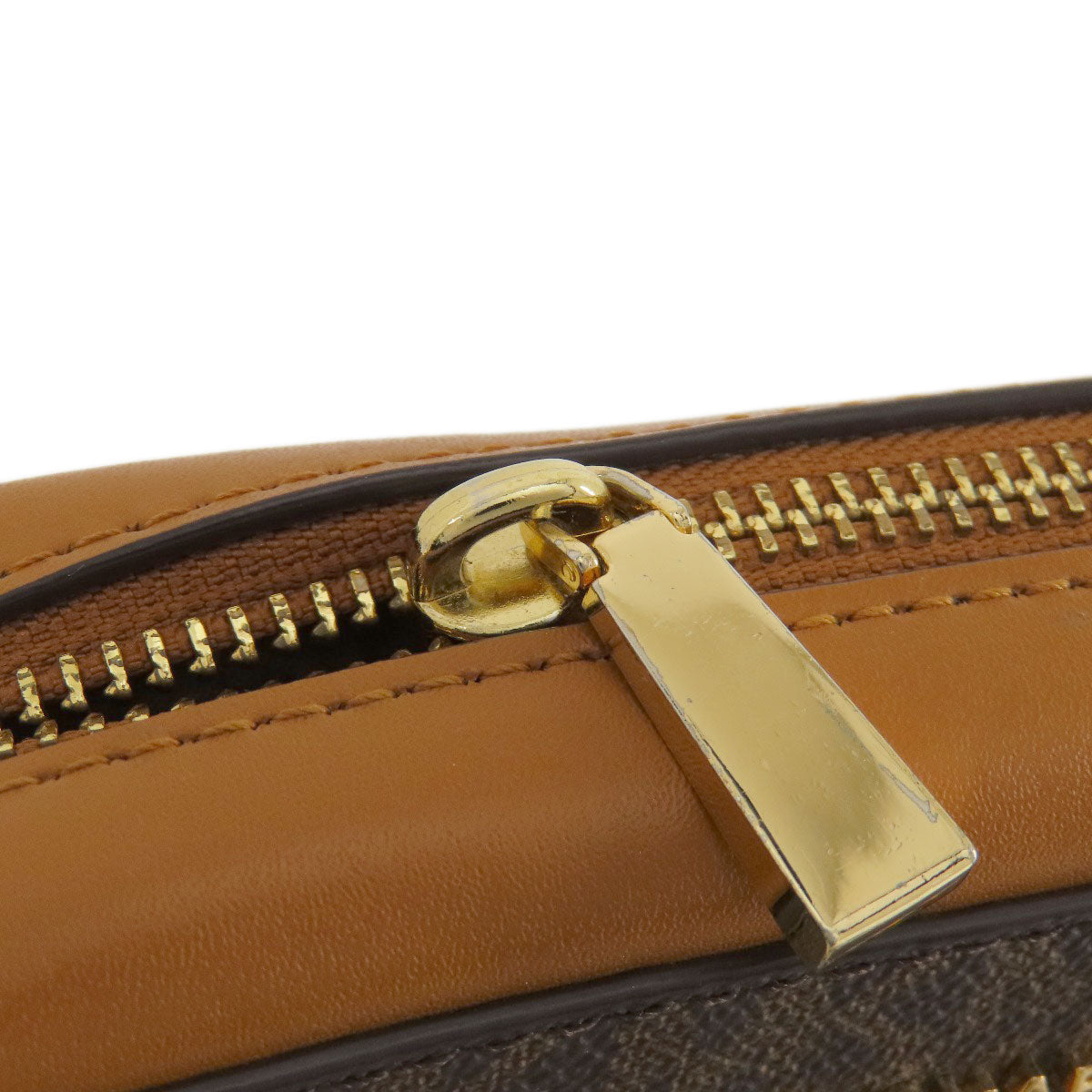 Michael Kors MK Signature ChainShoulder Shoulder Bag Leather Coated CanvasLadies [Used]