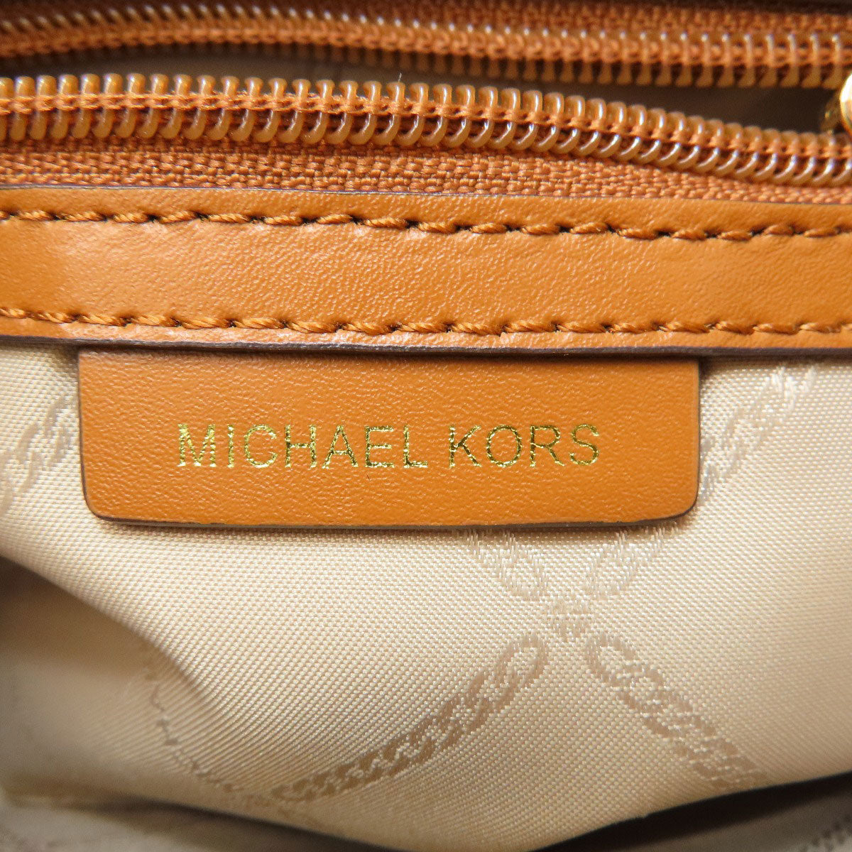 Michael Kors MK Signature ChainShoulder Shoulder Bag Leather Coated CanvasLadies [Used]